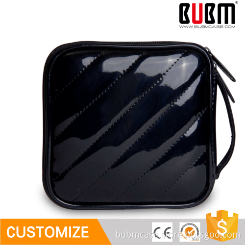 High capacity luxury black PU leather BUBM dvd box